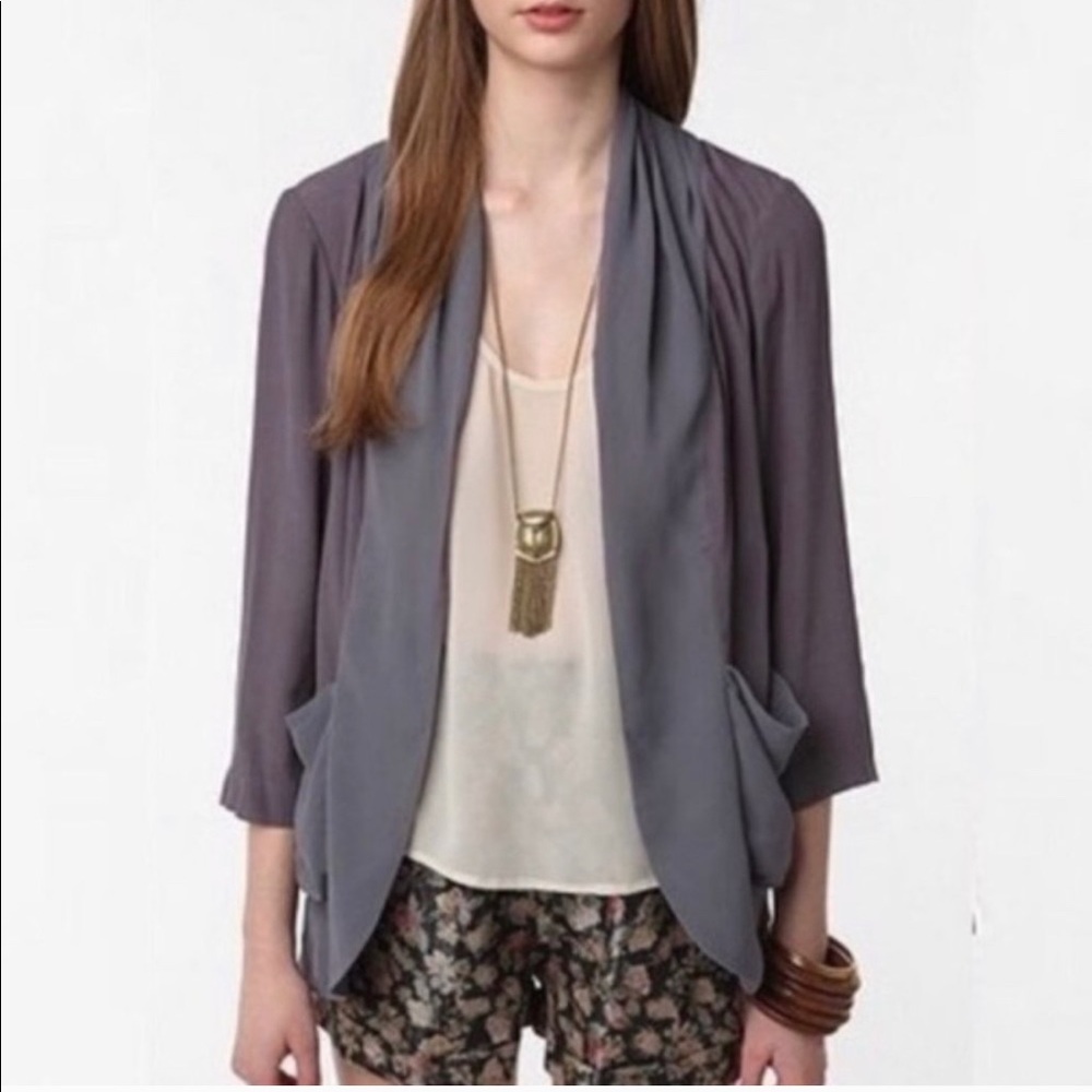 Urban Outfitters Kimchi Blue Grey Cardigan Blazer